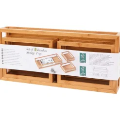 Merk Woonaccessoires^Bamboe Opbergbakjes