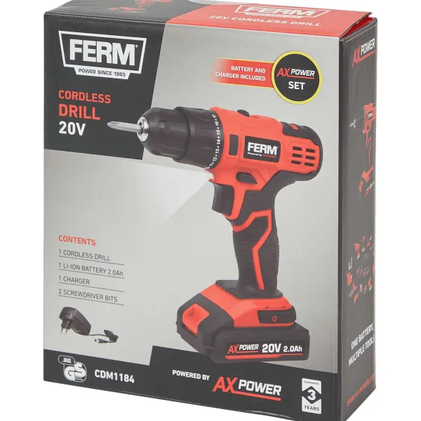 FERM Gereedschap^Accuboormachine-Set