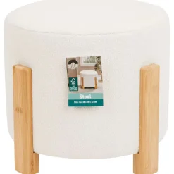 Studio Home Woonaccessoires^Poef Met Bamboe Poten