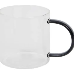 Merk Servies^Theeglas Met Gekleurd Oor