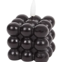 Candra Kaarsen^Vierkante Ledkaars Met Bolletjes